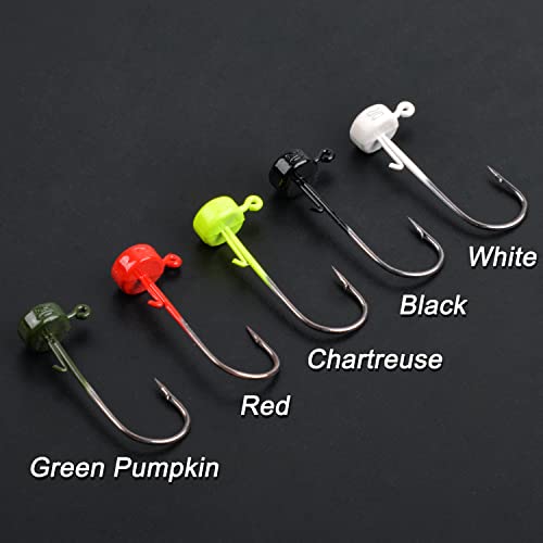 Kit Ned Rig de 30 têtes plombées Shroom Jig Heads OROOTL pour la pêche du bar et du crappie