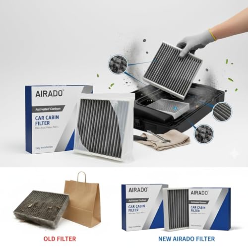 Image of Car Cabin Air Filter with Activated Carbon | AC Filter for Maruti Alto 800 | PM2.5 Dust Protection | Easy DIY Installation | Pack of 1
