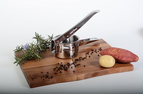 techniKitchen Premium Potato Ricer Masher and Baby Food Strainer 100% Stainless Steel Easy to Use and Easy to Clean, 3 Exchangeable Discs included in the Package.