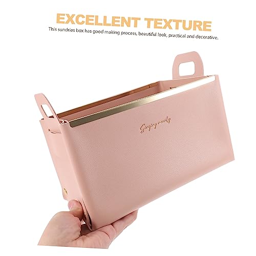 Caja organizadora plegable de cuero para escritorio miniatura 6