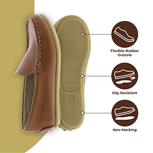 FOOTMATES Brooklyn Slip-On Penny Loafer Boys Shoes, Girls Shoes, with Wide Toe Box and Custom-Fit Insoles, Non-Marking Outsoles - for Toddlers, Little Kids, and Big Kids, Ages 1-123