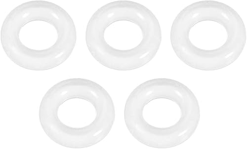 uxcell Junta tórica de silicona, 0.315 in OD, 0.157 in de diámetro interior, 0.079 in de ancho, junta de anillos de sello VMQ, blanco, paquete de 5