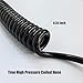 Aopkeo Paintball Gun Marker Remote Hose Coiled Line Stainless Steel Quick Disconnect 138inches with Slide Check 1500psi Gauge (Slide Check and Gauge)