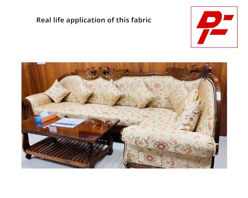 Luxurious Moroccan Jacquard Fabric for Upholstery and Home Décor – Elegant Golden-Rust Design, 54 Inches Wide, Sold by the Yard 10 Luxurious Moroccan Jacquard Fabric for Upholstery and Home Décor – Elegant Golden-Rust Design, 54 Inches Wide, Sold by the Yard - Image 9