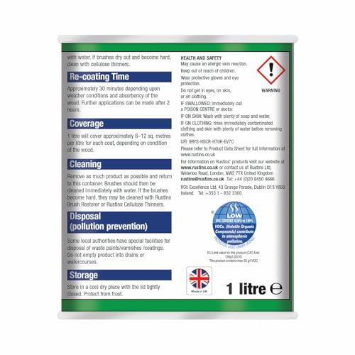 Rustins TLMO1000 1L Timberlife Medium Oak, Brown 3 Rustins TLMO1000 1L Timberlife Medium Oak, Brown - Image 3