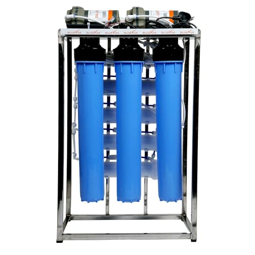 Image of Bluevua 50 LPH Commercial RO+UV Water Purifier with TDS Adjuster, Suitable for all type of water supply, Blue