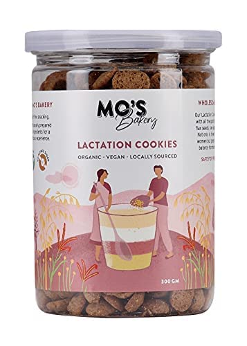 Mo's Lactation Cookies, 300g | Vegan | Healthy Snacks for New Mom's & Pregnant Women |Healthy Pregnancy Cookies | 100% Natural ingredients | Preservatives Free