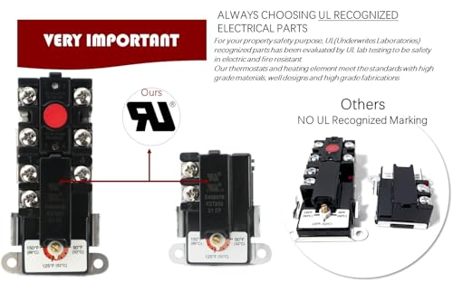 EWH-03 Electric Water Heater Tune-Up Kit with Element Wrench, Includes Upper & Lower Heater Thermostat, 2x Heater Elements - 4500W 240V (3500W@208V), 1 x Element Wrench, Water Heater Replacement Parts