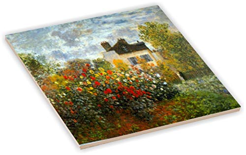 Sam Sandor 6 Inch Ceramic Tile Art - Claude Monet Argenteuil