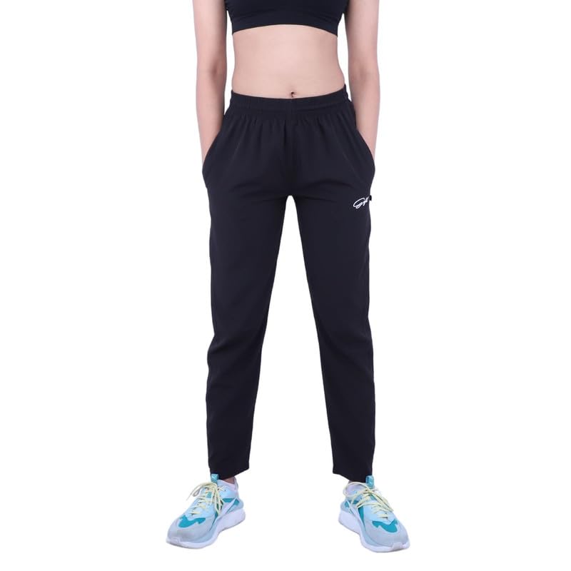 avishiti Women Go Dryfit Regular Jogger Trackpant with 2Pocketes with Zip| Black-picture-50