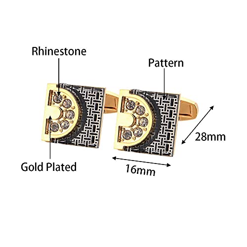 QZH Gouden stropdas clip manchetknopen pak prachtig pak mouw nagel kraag clip jurk heren kleding accessoires - Image 4