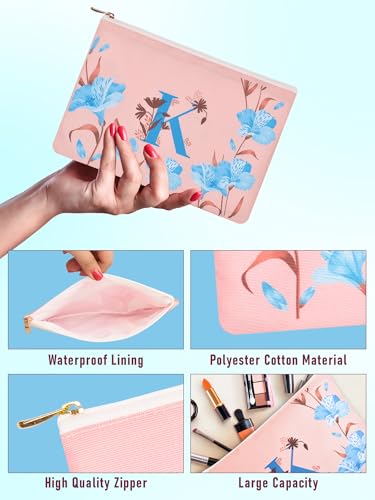 Image of DOODLE Monogram K Diary Gift Set - B6 Soft Bound Ruled Notebook with Tote Bag & Zipper Pouch - Premium Stationery Gift Set for Women & Girls | Perfect Personalised Gift Set for Women's Day