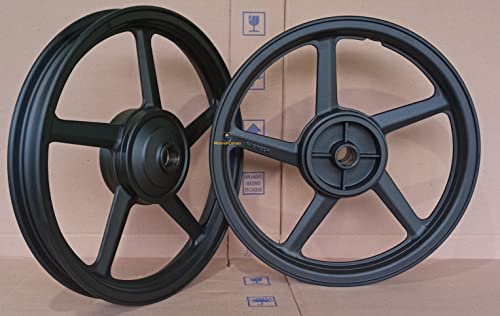 Par de Rodas de Liga Leve 5 Palitos Dianteira Tambor Ybr/Factor