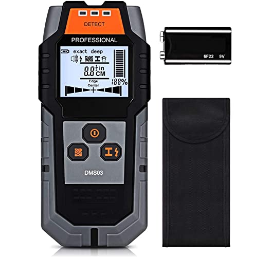 789 Stud Finder, 4 In 1 Sensor Wall Scanner, With Digital Lcd Display, Automatic Calibration And Sound Alarm, 3 Signal Lamp Prompts, For Wood Ac Wire Metal Stud Detection - Dms03, Orange #TOP13