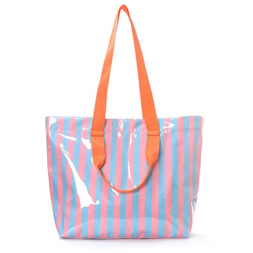 Sac à main imperméable en PVC brillant grand format lavable à l'eau