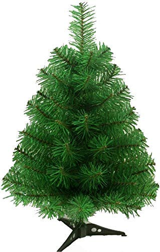 APSAMBR-Christmas Tree (Artificial) 2 FEET Pine Special Tree 2FT,Color (Green) with Plastic Leaves,and Stand Foldable Type,Perfect Indoor Outdoor Decoration(X Mass Tree)