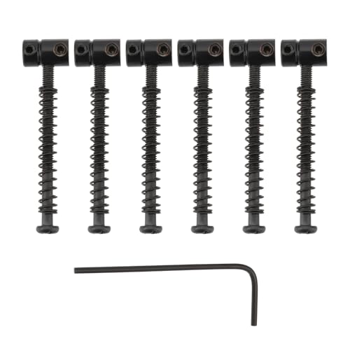SG Store - Juego de 6 soportes de puente compensados para guitarra eléctrica de 10,8 mm, acero de barril...