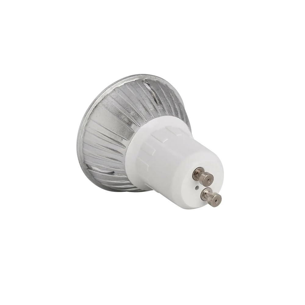 KJXP, Paquete de 10, foco LED AC220V GU10 3W lámpara de decoración del hogar de aluminio(Amarillo)