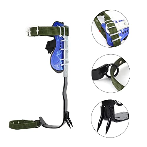Gothicbride Tree Climbing Spikes With Harness Belt, 304 Stainless Steel 2 Gear Tree Climbing Tool Adjustable Tree Climbing Spikes With Non-Slip Pedal For Outdoor Activities #TOP1