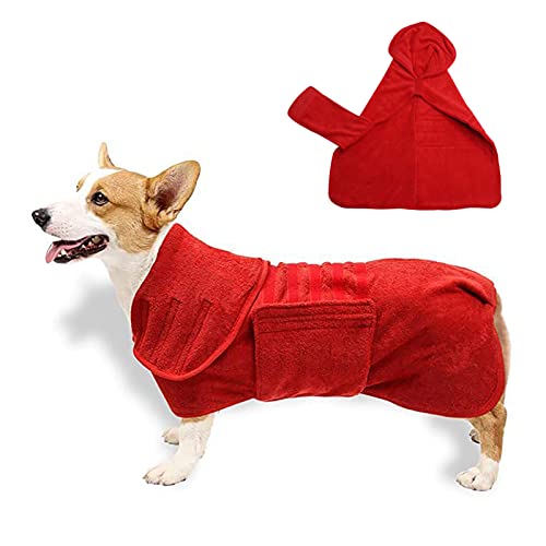 Haustier Bademantel Mit Kapuze - Saugstarkes Handtuch Für Hunde & Katzen