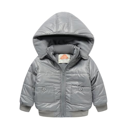 Mud Kingdom Little Boys Hooded Coat Warm Winter Outerwear Full Zipper