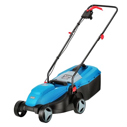 K&S Könner&Söhnen KS 32LM rasenmäher Elektro 1000 W, Lawn Mower mit Schnittbreite 320 mm,elektrorasenmäher Schnitthöhe 25–45–65 mm, Elektro rasenmäher mit Grasfangbox 25 l.