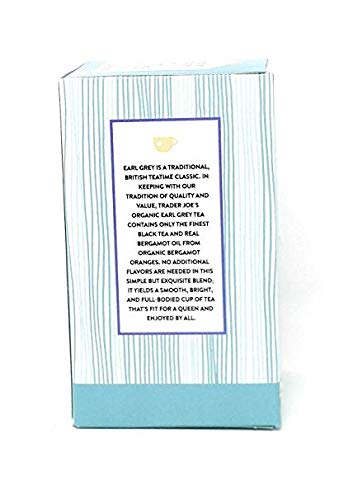 Miniatura 3 de Trader Joe's - Té orgánico Earl Grey, una mezcla de té negro y aceite de bergamota, 20 bolsas de té