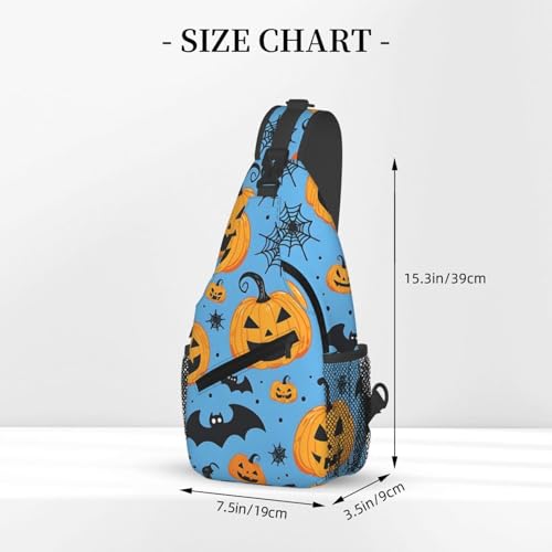 Mochila tipo sling con estampado Halloween para mujer y hombre miniatura 3