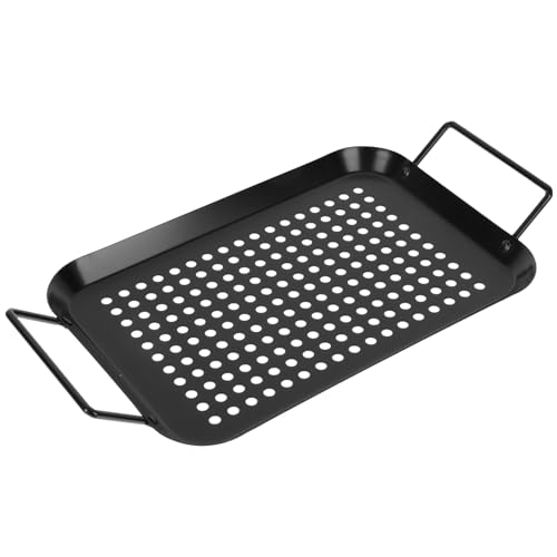 Toddmomy Non-stick Grilled Pan Bbq Grill Accessory Roasting Pan Easy to Clean for Family Gatherings