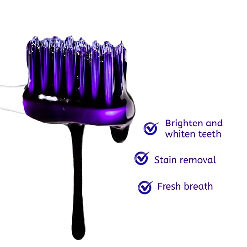 Purple Toothpaste For Teeth Whitening, Purple Toothpaste, Purple Teeth Whitening, Tooth Stain Removal, Teeth Whitening Booster, Teeth Whitener (1Fl Oz/30 Ml) #TOP1
