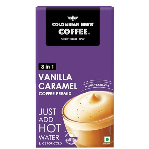 Image of Colombian Brew Vanilla Coffee Premix 5 Sachets | Flavoured Coffee Mix | Quick & Easy Preparation