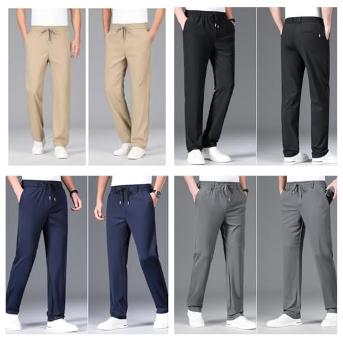 Linochic Meshirons - Ice Silk Mesh Panel Casual Pants, Quick Drying with Ventilation, Zenabloom Cooling Pants Men3