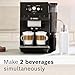 BOSCH 800 Series Fully Automatic Espresso and Coffee Machine – 35 Drinks, Cold Brew, Double Cup, Milk Hose, Ceramic Grinder, Smart Features, in Black TPU60309