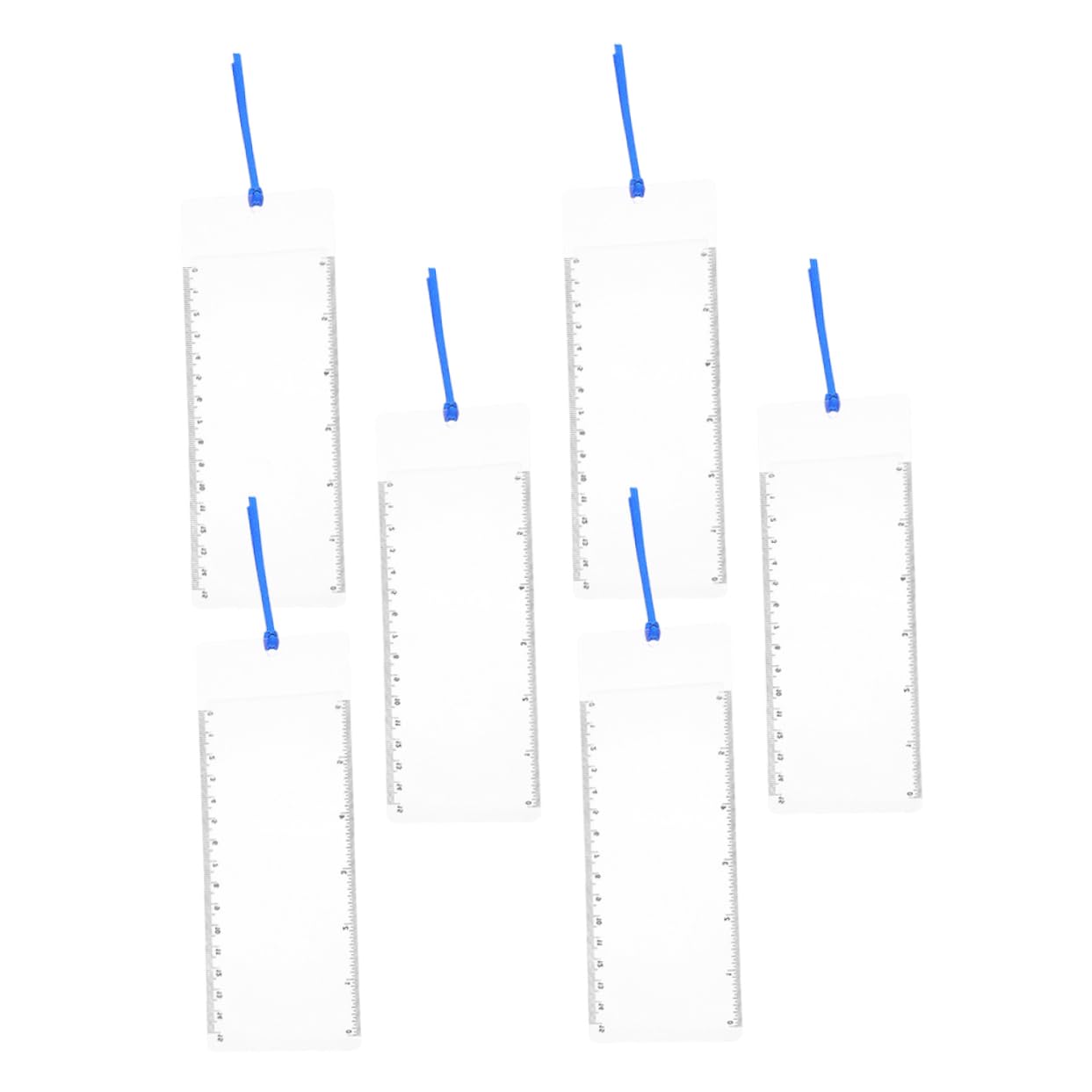 Angoily 6Pcs Bookmark Magnifier with Ruler Page Magnifier Lens for Reading Books Magazines Newspapers Maps Portable and Durable Design for Go Use
