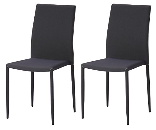 あずま工芸 スタッキングチェア アシュリー 2脚セット ダークグレー色 TDC-9319*2