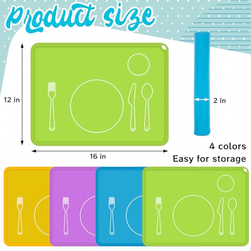 Set de table enfant silicone Zhehao imperméable et lavable