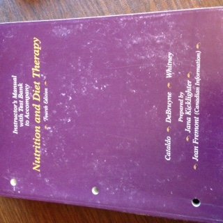 Paperback Instructor's manual with test bank to accompany Nutrition and diet therapy, fourth edition [by] Corinne Balog Cataldo Book