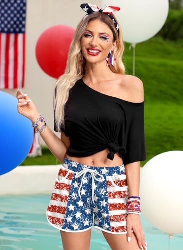 Image of For G and PL Women Summer Floral Beach Boardshorts with Pockets Swim Trunks