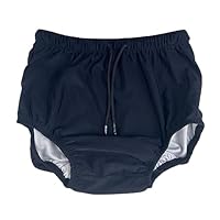 AQX Wiederverwendbare Schwimmwindeln für Erwachsene, spezielle Bedürfnisse, waschbare Stoffwindeln auslaufsicher, Schwimmwindeln für Inkontinenzschutz Unisex (L, Blau)