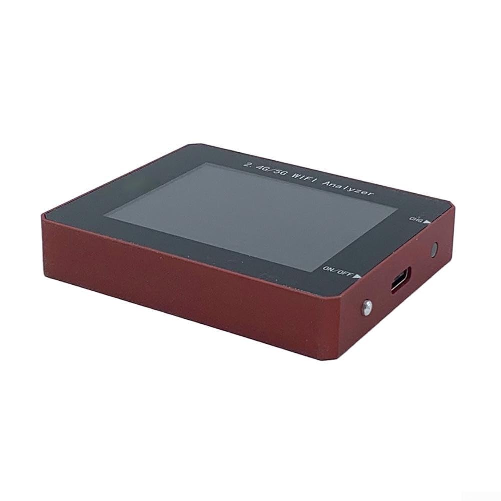 WLAN Signal Scanner 2.4G/5G Analyzer mit 2.4 Zoll Display für Router Optimierung Frequenznutzung Messgerät Schwarz(CNC)