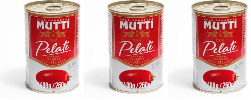 Image of Mutti Parma Pelati Whole Peeled Tomatoes • Italian Sun-Ripened Tomatoes in Tomato Juice for Pasta Sauce, Pizza & Mediterranean Recipes, 14.11 oz ℮ 400 g (Pack of 3)