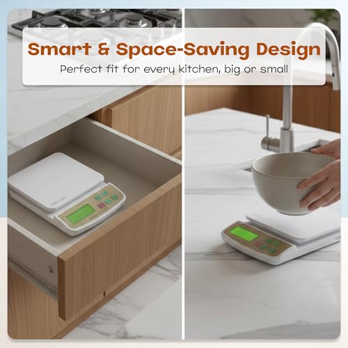 Image of Kitchen Weight Machine For Home | 10 KG Electronic Weighing Machine for Food | BackLit Tare Function 1 Year Warranty | Dual Weight Setting | Weighing Scale For Kitchen