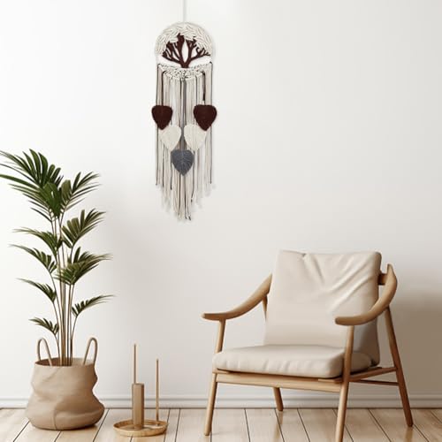 FREEBLOSS Tree of Life Macrame DIY Kit - Large Bohemian Wall Hanging with Video Tutorials - Adults, White, 15*15*5cm - Image 4