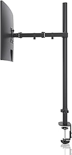 Pholiten Single Tall Monitor Stand Desk Mount，Extra Tall 31 Inch Fully Adjustable Monitor Mount for 13-32 Inch LCD Screen,Holds up to 22lbs