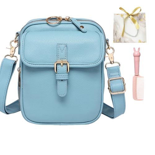 Collaboraten Crossbody Leather Bag, Urvashi Crossbody Bags for Women, Double-Layer Large Capacity Crossbody Bags