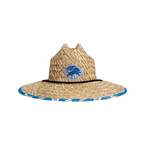 Image of NFL Team Logo Americana Floral Lifeguard Beach Straw Sun Hat
