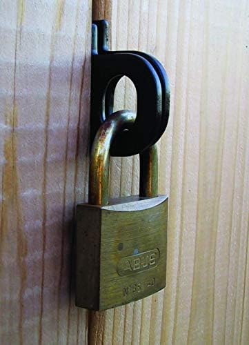 Snug Cottage Hardware 1300-00SP Stainless Steel Padlock Eyes, Black Polyester Powder Coated