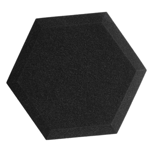 UPKOCH 吸音綿防音板 吸音スポンジ エコー ノイズ 発泡音響 ドア 減衰 マイク吸音フォーム 耳栓 ライナー 六角形 遮音パッド 防音壁 防音パディング ポリウレタン Black