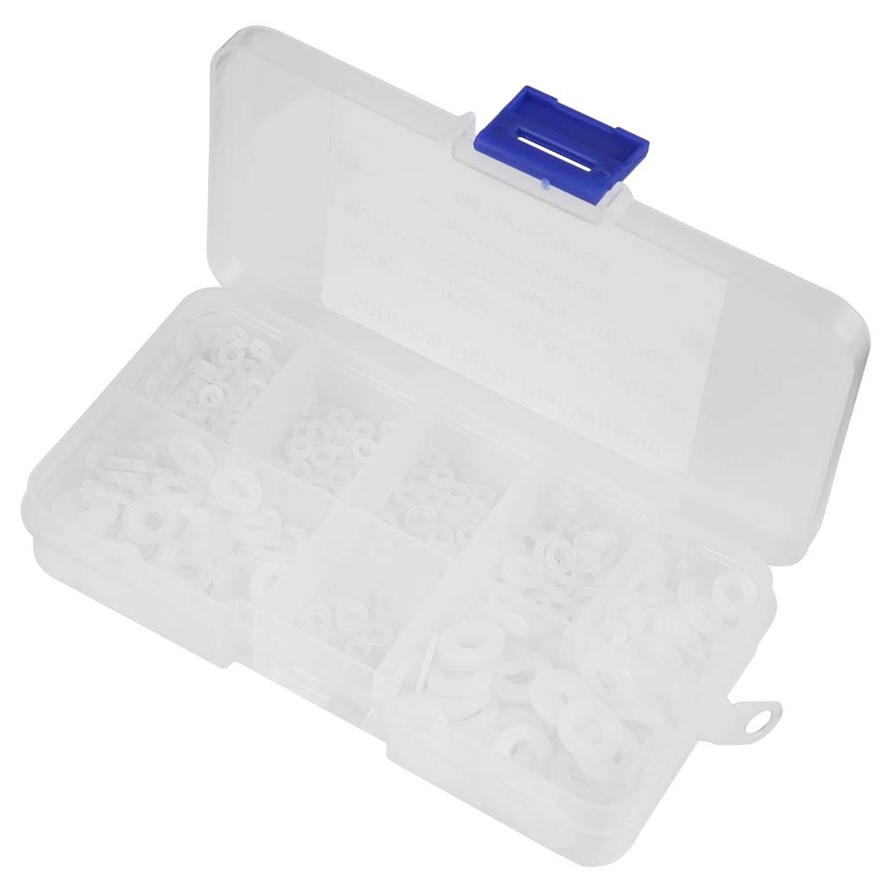 500 Rondelles Plates En Nylon Newoutset – Isolantes, Blanches, Pour Boulons Et Joints