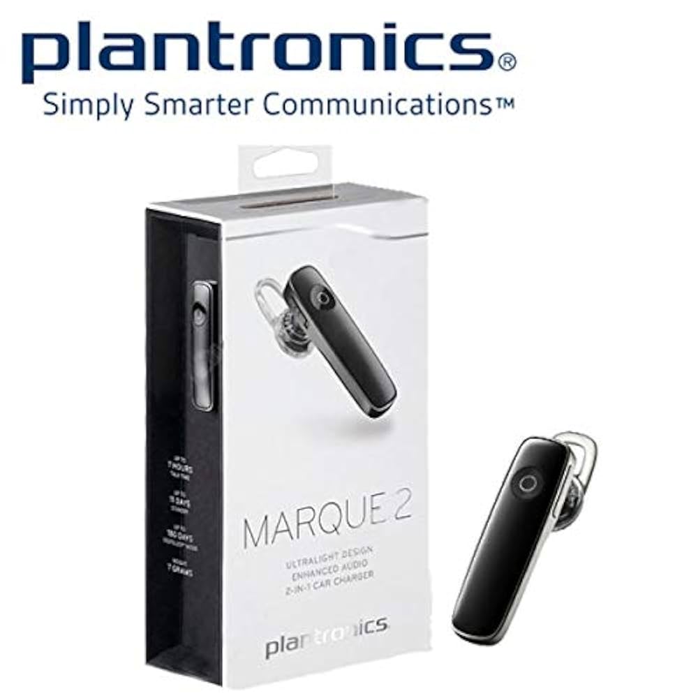 ヘッドホン PLANTRONICS Marque2 M165 Plantronics Marque 2 M165 Bluetooth Headset (Black) : Amazon